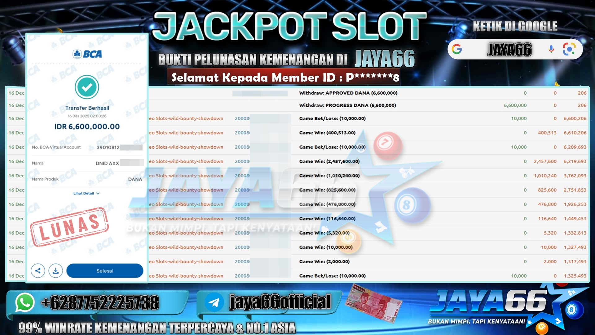 BUKTI WD JAYA66 16 12 25