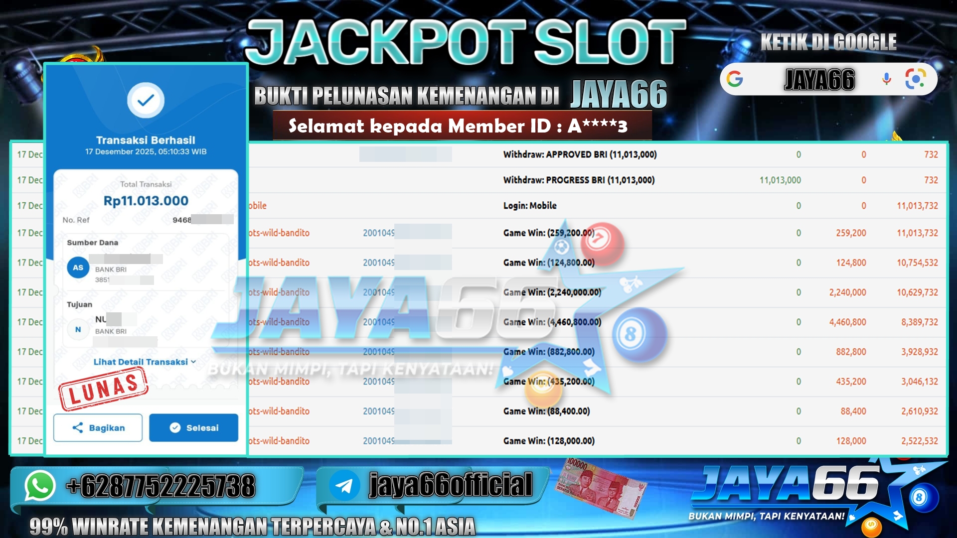 BUKTI WD JAYA66 17 12 25