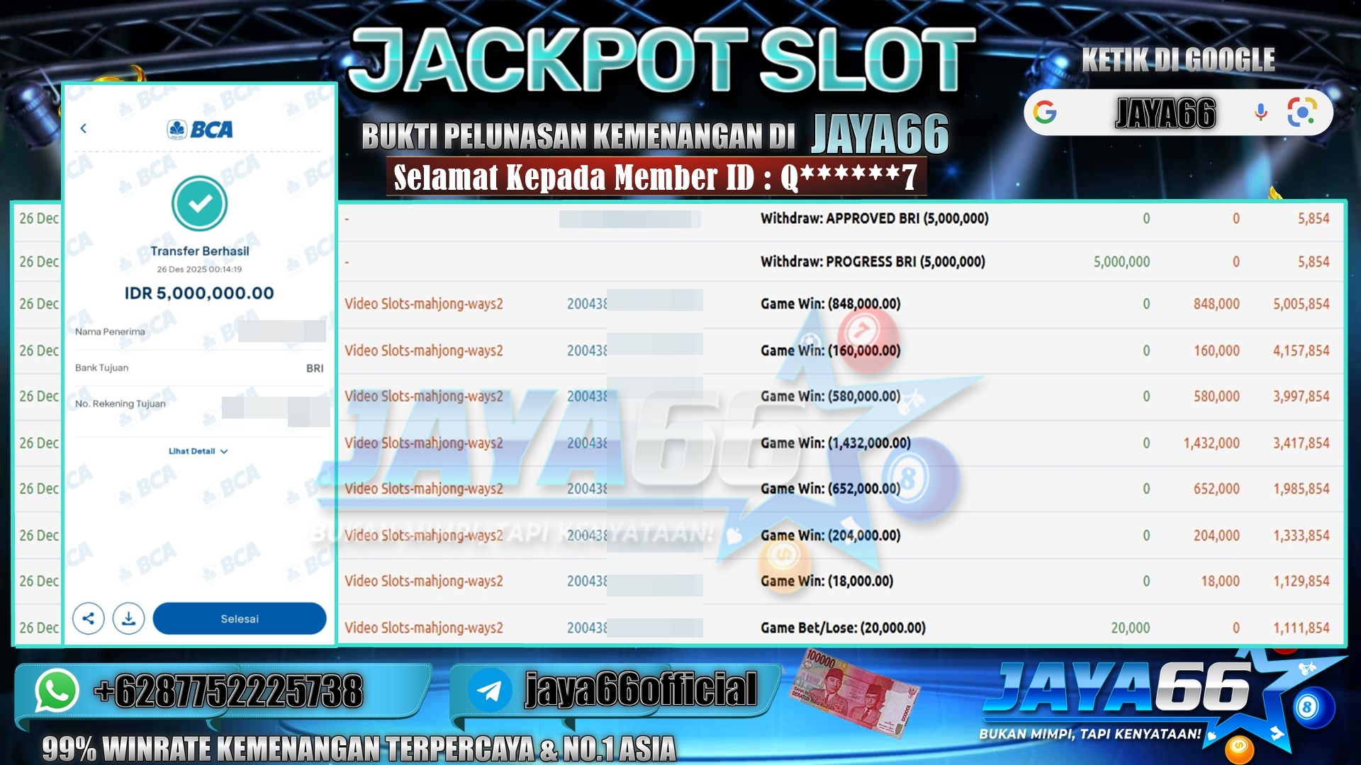 BUKTI WD JAYA66 26 12 25