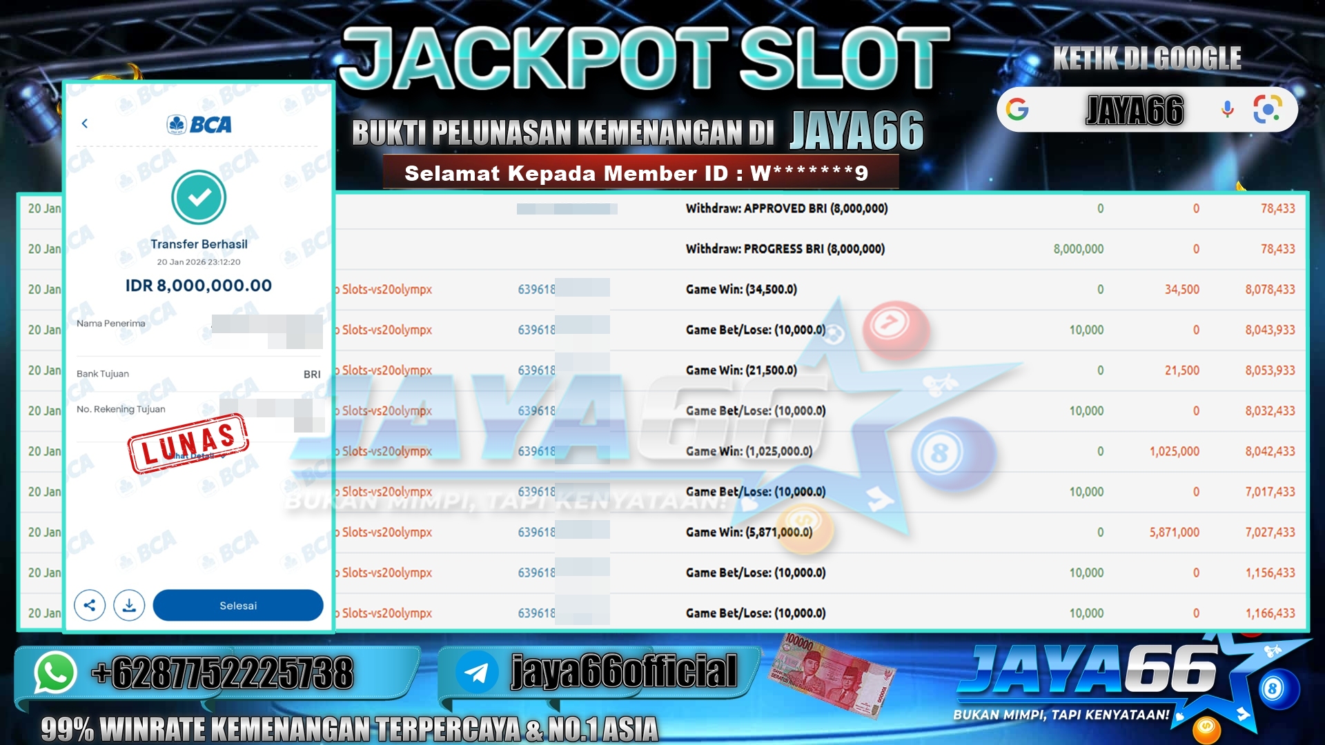 BUKTI WD JAYA66 20 01 2026