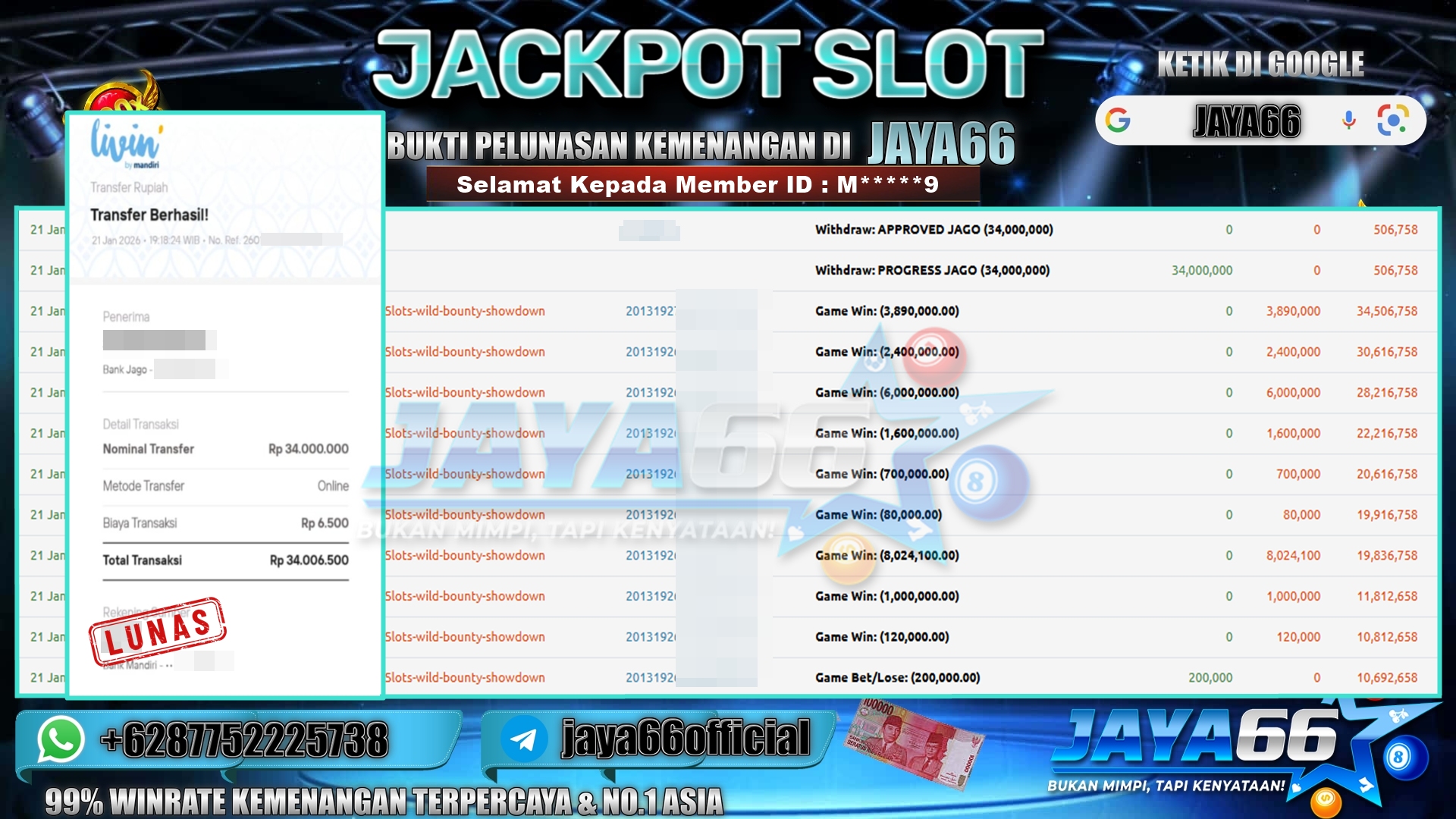 BUKTI WD JAYA66 21 01 2026